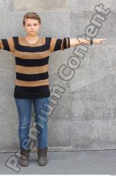 Whole Body Woman T poses White Casual Chubby